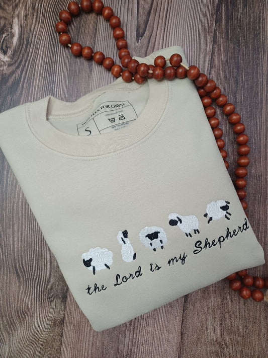 The Lord Is My Shepherd Embroidery Sweatshirt