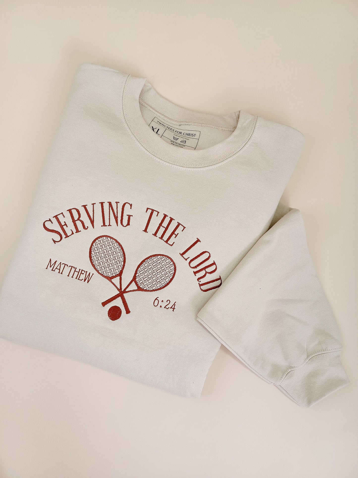 Serving The Lord Embroidery Sweatshirt