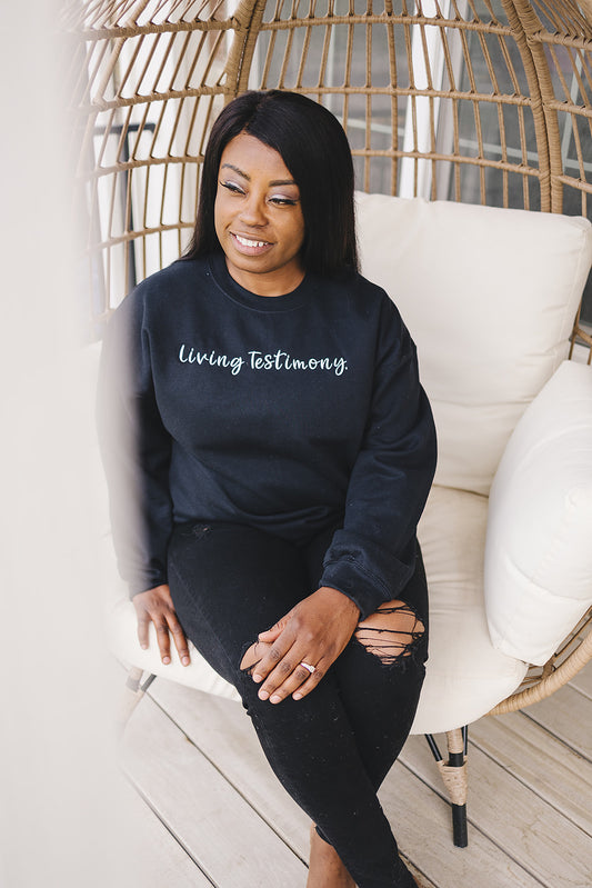 Living Testimony Embroidery Sweatshirt