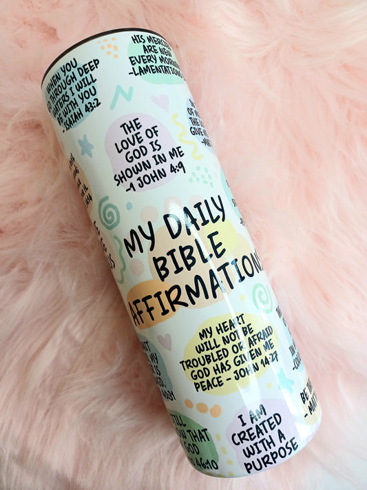 Bible Affirmations Stainless Steel Tumbler