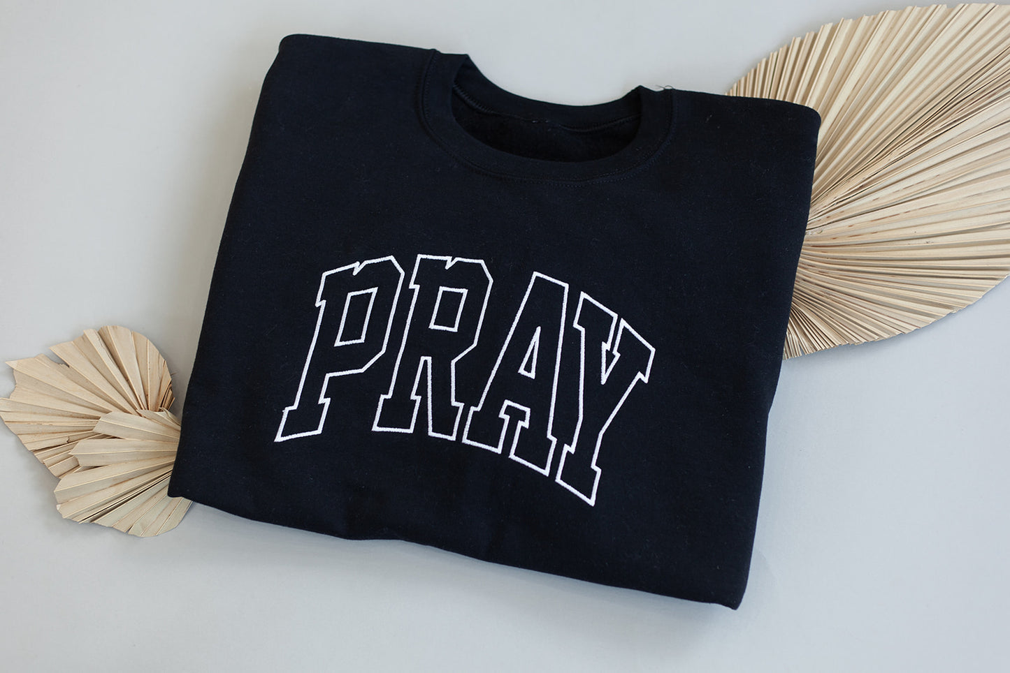 Pray Embroidery Sweatshirt