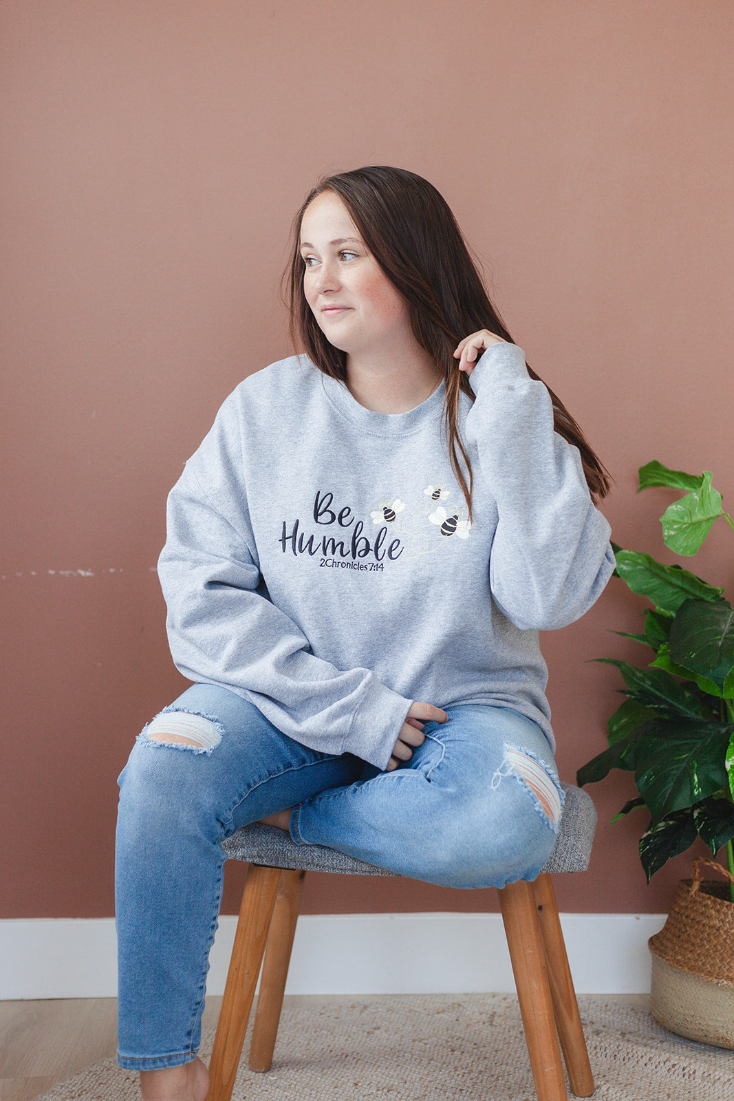 Be Humble Embroidery Sweatshirt